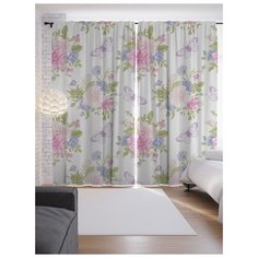 Портьеры JoyArty Цветочные сферы на ленте 265 см (p-29398)