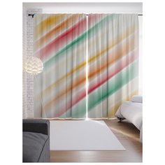 Портьеры JoyArty Радужные лучи на ленте 265 см (p-21418)
