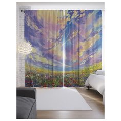 Портьеры JoyArty Небесные краски на ленте 265 см (p-19334)