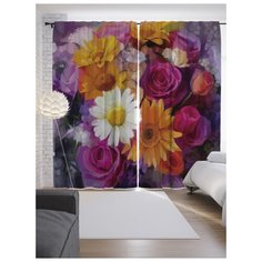 Портьеры JoyArty Осенний букет на ленте 265 см (p-9132)