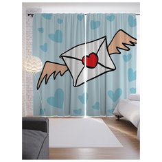 Портьеры JoyArty Письмо счастья на ленте 265 см (p-3168)