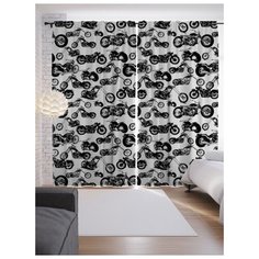 Портьеры JoyArty Парад мотоциклов на ленте 265 см (p-9927)