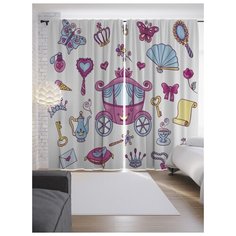 Портьеры JoyArty Заботы принцессы на ленте 265 см (p-19089)