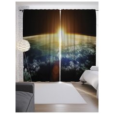 Портьеры JoyArty Утренний взлет на ленте 265 см (p-8249)