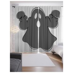 Портьеры JoyArty Жуткий призрак Хэллоуина на ленте 265 см (p-4803)