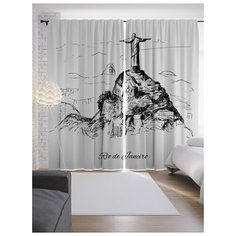 Портьеры JoyArty Рио-де-Жанейро на ленте 265 см (p-17082)