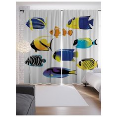 Портьеры JoyArty Океанская экзотика на ленте 265 см (p-21266)