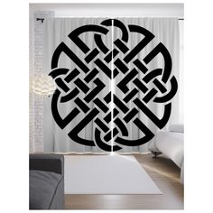 Портьеры JoyArty Мрачный знак на ленте 265 см (p-16893)