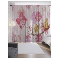 Портьеры JoyArty Обезьяны любуются цветами на ленте 265 см (p-16273)