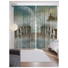 Портьеры JoyArty Мост в облаках на ленте 265 см (p-6703)