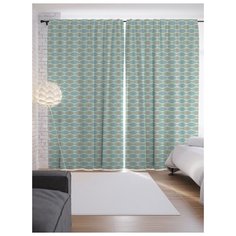 Портьеры JoyArty Гармоническая чешуя на ленте 265 см (p-30587)