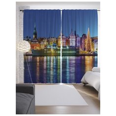 Портьеры JoyArty Городской блеск на ленте 265 см (p-17467)