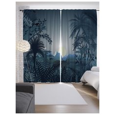 Портьеры JoyArty Экзотический закат на ленте 265 см (p-19649)