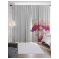 Портьеры JoyArty Цветочные очертания на ленте 265 см (p-20975)