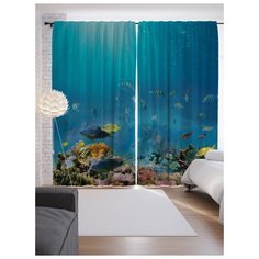 Портьеры JoyArty Морские сплетни на ленте 265 см (p-6867)