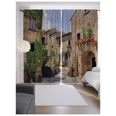 Портьеры JoyArty Цветущие улицы на ленте 265 см (p-20642)