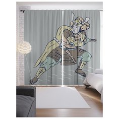 Портьеры JoyArty Внимательность самурая на ленте 265 см (p-30524)