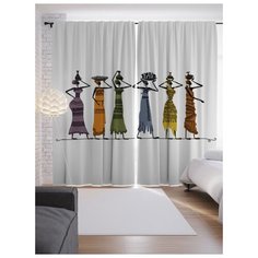 Портьеры JoyArty Африканский караван на ленте 265 см (p-23262)