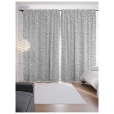 Портьеры JoyArty Мраморные завитки на ленте 265 см (p-24106)