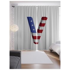 Портьеры JoyArty Американская v на ленте 265 см (p-4531v)