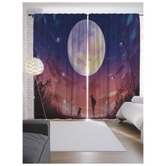 Портьеры JoyArty Сказочная луна на ленте 265 см (p-15829)
