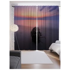 Портьеры JoyArty Морской куст на ленте 265 см (p-21347)