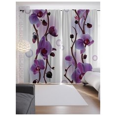 Портьеры JoyArty Орхидеи на ленте 265 см (p-50381)