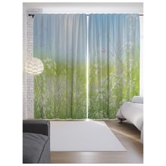 Портьеры JoyArty Густая цветочная долина на ленте 265 см (p-15843)