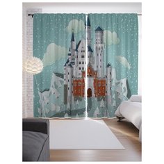 Портьеры JoyArty Зимний замок на ленте 265 см (p-3362)