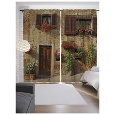 Портьеры JoyArty Цветы на стене на ленте 265 см (p-9202)