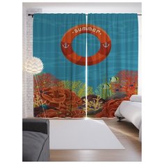 Портьеры JoyArty Летнее заныривание на ленте 265 см (p-30159)