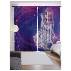 Портьеры JoyArty Лунная принцесса на ленте 265 см (p-23808)