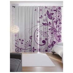 Портьеры JoyArty Бабочка в фантазии на ленте 265 см (p-23316)