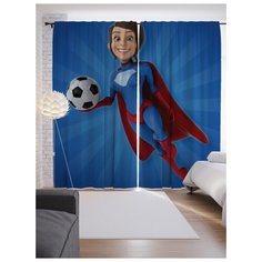 Портьеры JoyArty Супервумен на ленте 265 см (p-58394540)