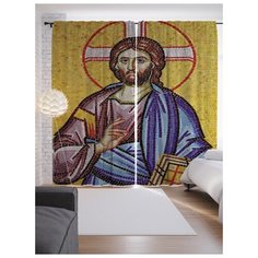 Портьеры JoyArty Мозаичная икона на ленте 265 см (p-79790)