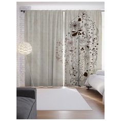 Портьеры JoyArty Цветочный образ на ленте 265 см (p-3165)