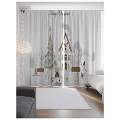 Портьеры JoyArty Приготовления к рождеству на ленте 265 см (p-20014)