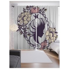 Портьеры JoyArty Образ красавицы на ленте 265 см (p-33595)