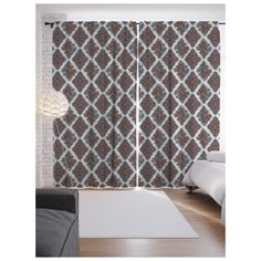 Портьеры JoyArty Строгие мысли на ленте 265 см (p-23218)