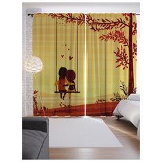 Портьеры JoyArty Две половинки на ленте 265 см (p-91979)