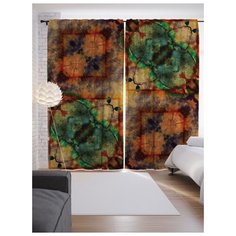 Портьеры JoyArty Цветочный взгляд на ленте 265 см (p-4574)