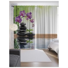 Портьеры JoyArty Красивая орхидея на ленте 265 см (p-16369)