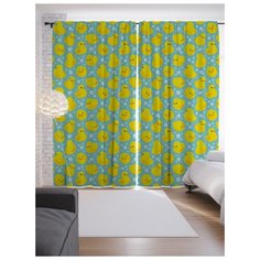 Портьеры JoyArty Нашествие утят на ленте 265 см (p-23369)