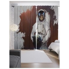 Портьеры JoyArty Кот-космонавт на ленте 265 см (p-19919)