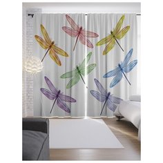 Портьеры JoyArty Стрекозы во всей красе на ленте 265 см (p-18343)