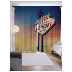 Портьеры JoyArty Приглашение в Лас Вегас на ленте 265 см (p-4737)