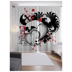 Портьеры JoyArty Рассказ погибшего на ленте 265 см (p-22168)