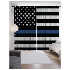 Портьеры JoyArty Американская ночь на ленте 265 см (p-8136)