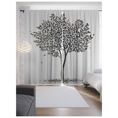 Портьеры JoyArty Одинокая вишня на ленте 265 см (p-16046)