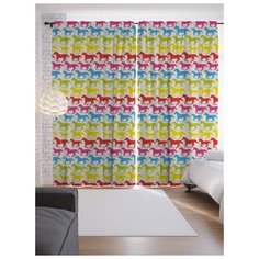 Портьеры JoyArty Лошадиные скачки на ленте 265 см (p-22365)